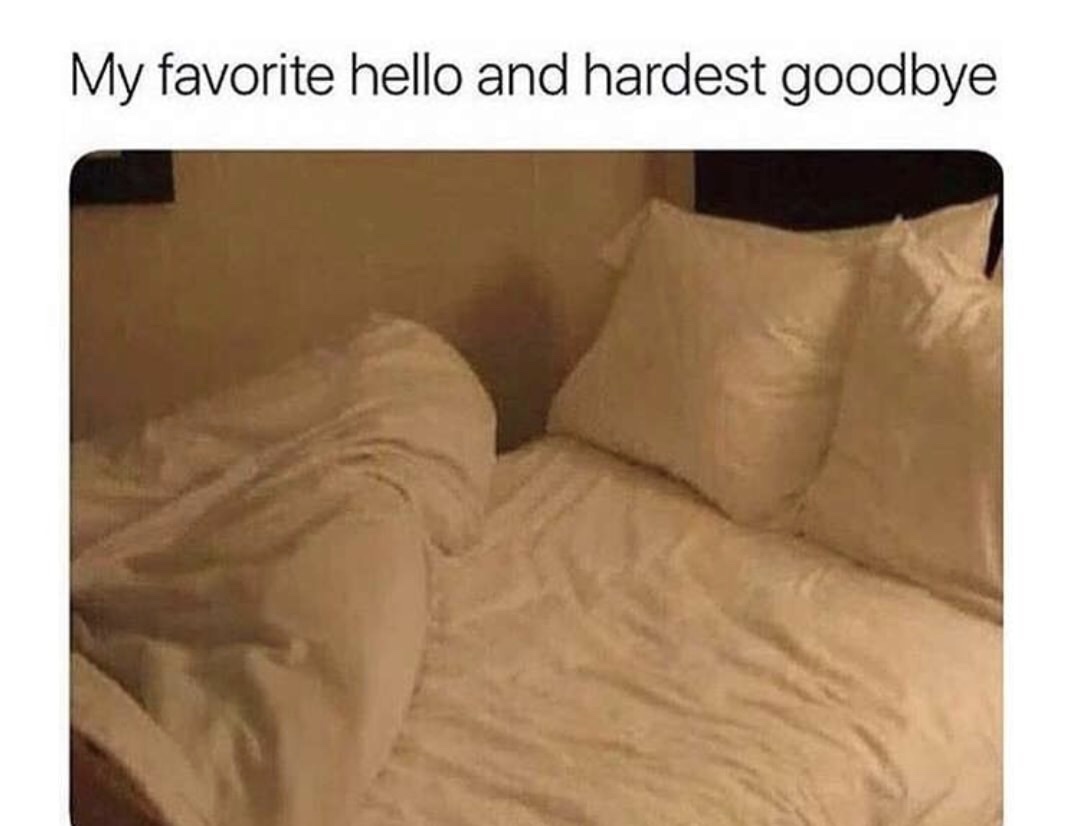 Sunday meme about your relationship with your bed