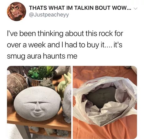 memes - smug rock - Thats What Im Talkin Bout Wow... V I've been thinking about this rock for over a week and I had to buy it.... it's smug aura haunts me