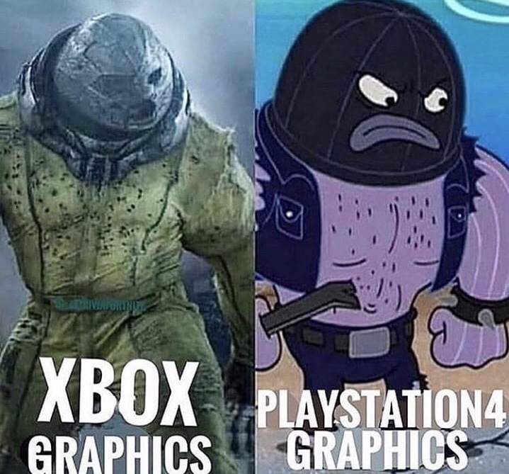 memes - ps4 vs xbox meme - Hiv "Xbox Graphics Playstation 4 Graphics