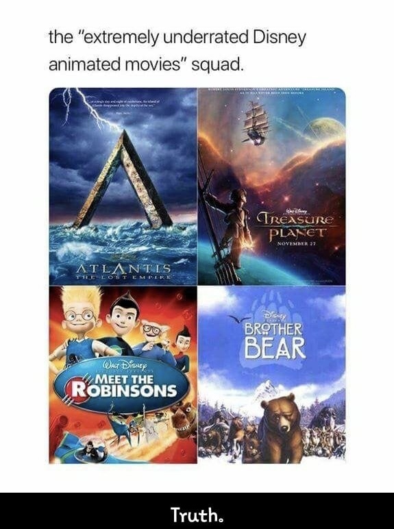 meet the robinsons fanfic - the "extremely underrated Disney animated movies" squad. re Cireasure Planet November 27 Atlantis Telo Temper Den 062 De Brother Bear Wat Disney Umeet The Robinsons Truth.