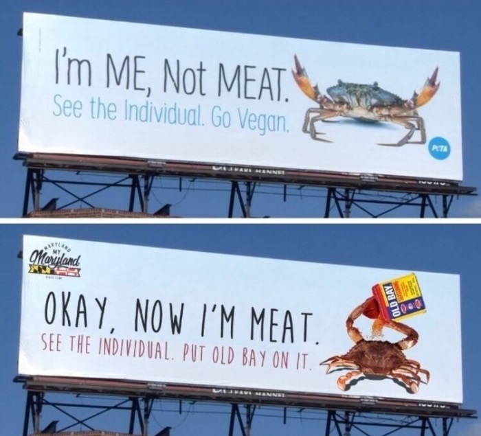 see the individual put old bay - I'm Me, Not Meat. See the Individual. Go Vegan. Peta Mmy Neyland Okay, Now I'M Meal. Old Bay See The Individual. Put Old Bay On It.