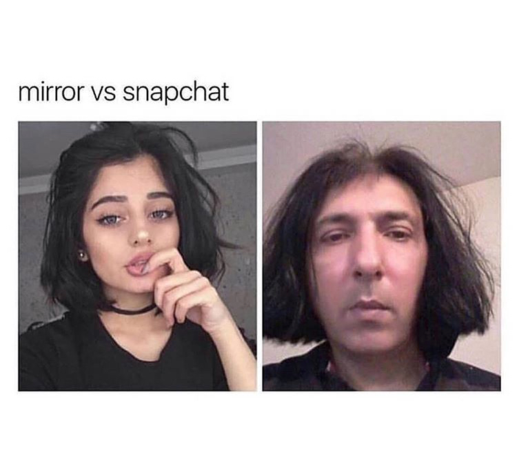 mirror vs snapchat meme - mirror vs snapchat
