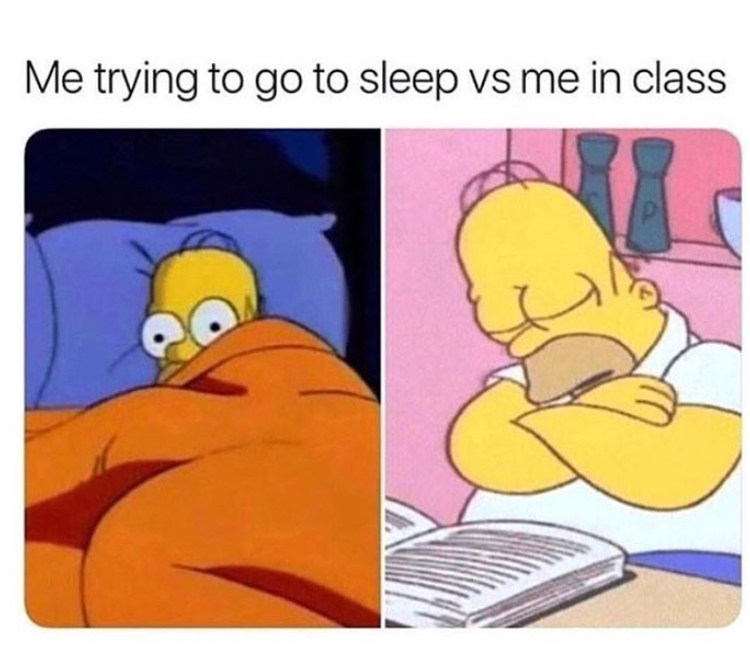 me trying to sleep meme - Me trying to go to sleep vs me in class