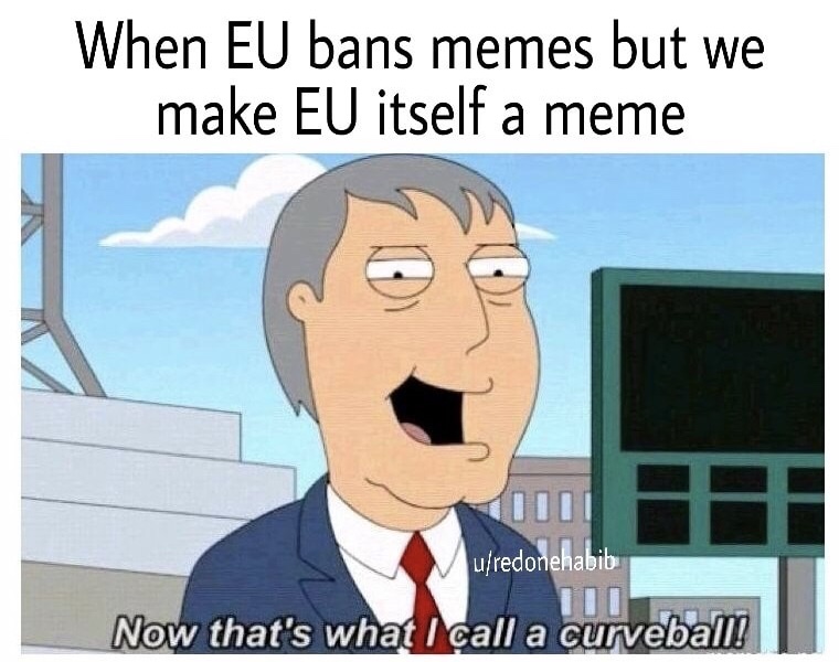 eu memes - When Eu bans memes but we make Eu itself a meme u redonehabib Now that's what I call a curveball!