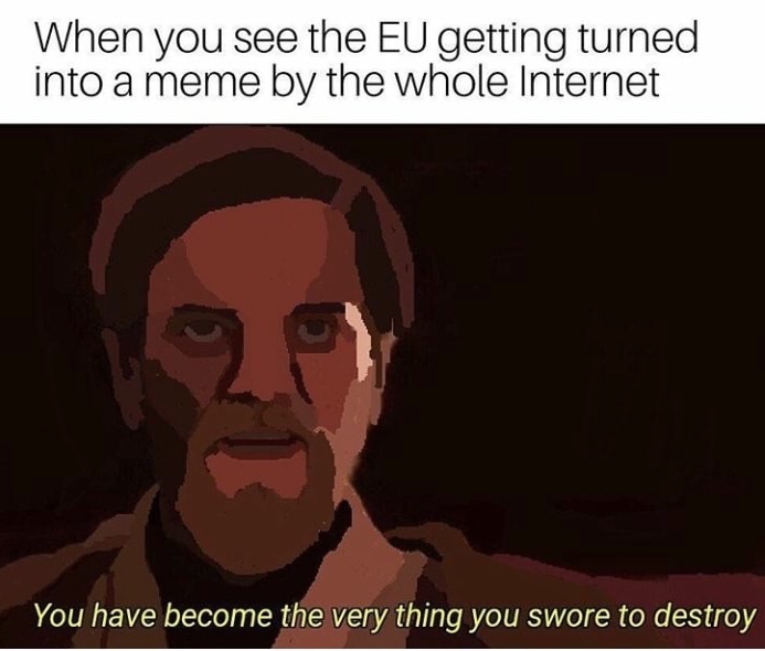 funny meme about the internet making fun of the eu