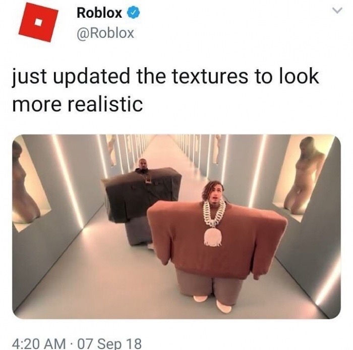 roblox game memes - Roblox just updated the textures to look more realistic Con 07 Sep 18