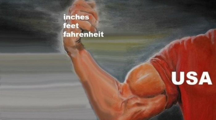 meme - epic handshake meme - inches feet fahrenheit Usa