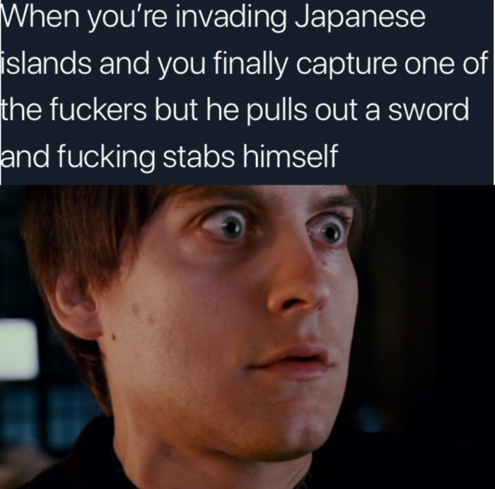 funny meme about witnessing seppuku