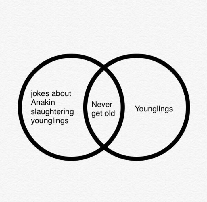 funny meme prequels meme about making jokes about Anakin killing younglings