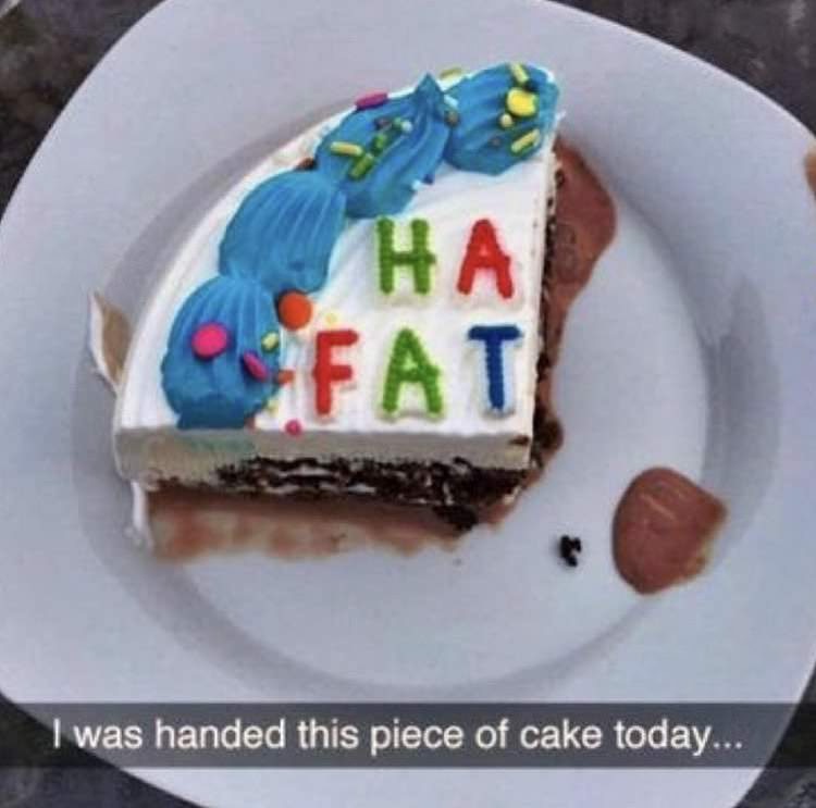 funny snapchats - Ha I was handed this piece of cake today...