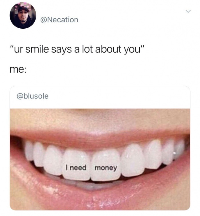 meme steam - dental smile -