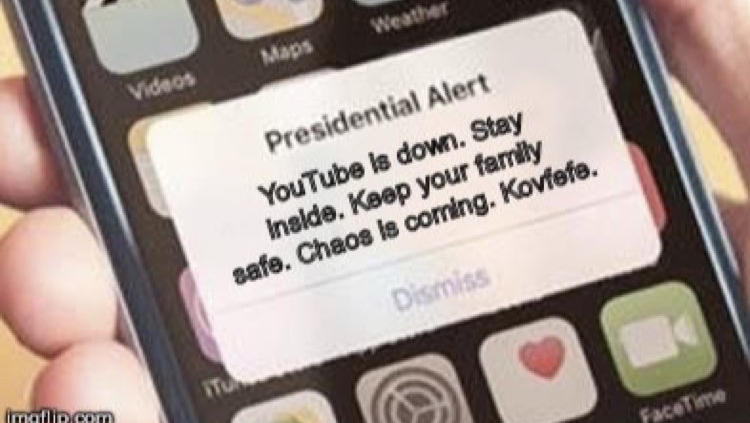 funny meme about the presidential alert