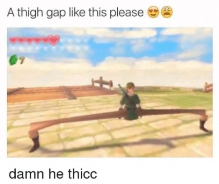 Thigh gap meme