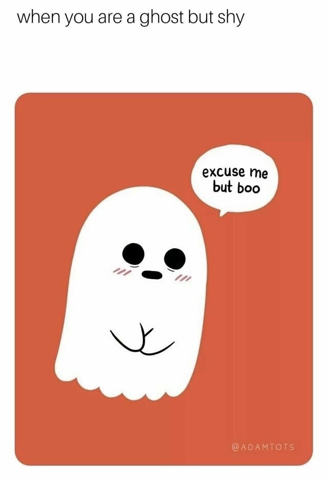 scary but bashful ghost