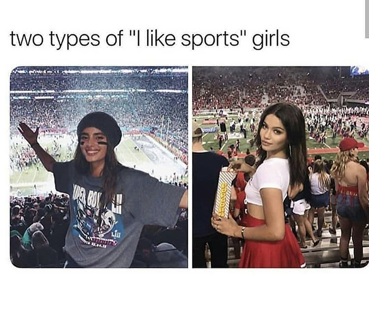 meme two types of girls - two types of "I sports" girls E