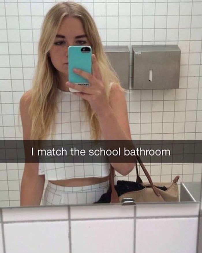 you can t look away - I match the school bathroom