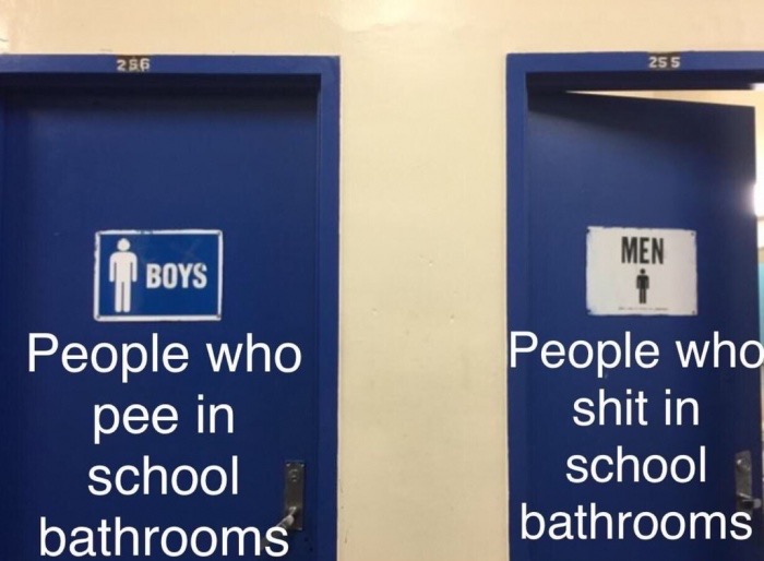 funny animated - 256 255 Men Boys People who pee in school bathrooms People who shit in school bathrooms