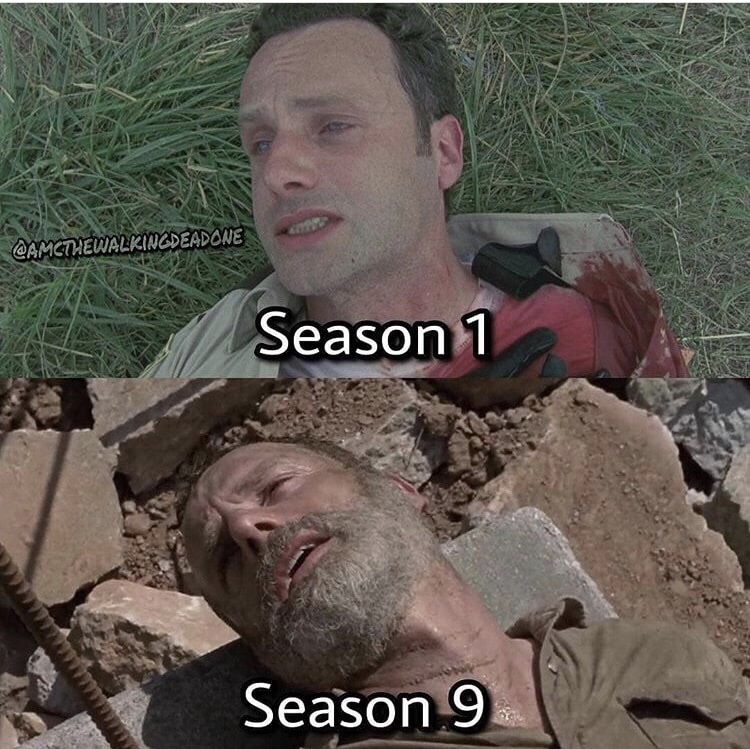 does rick grimes die - Season 1 Season 9.