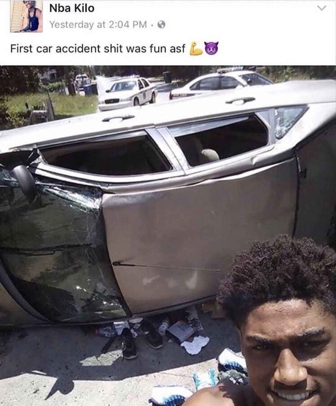 memes - nba car accident - Nba Kilo Yesterday at First car accident shit was fun asf Lu