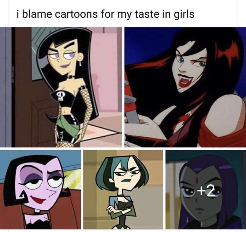 Goth girls in cartoons