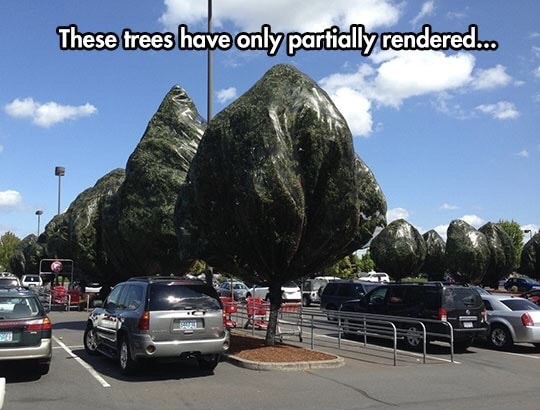 rendered trees meme