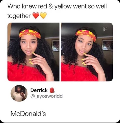 memes- knew red and yellow went so well together soviet union - Who knew red & yellow went so well together Derrick McDonald's