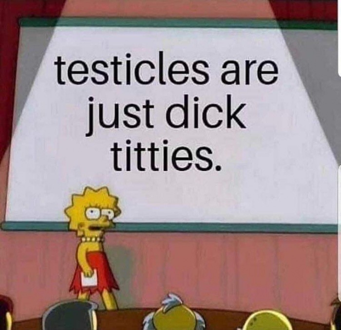 dank meme about post is private - testicles are just dick titties.
