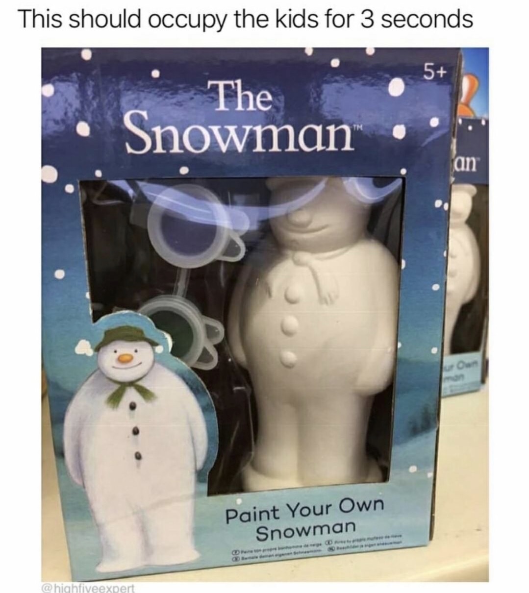 figurine - This should occupy the kids for 3 seconds 5 The Snowman" Paint Your Own Snowman