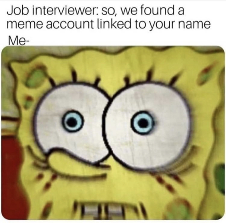 memes - april 30th 1945 - Job interviewer So, we found a meme account linked to your name Me
