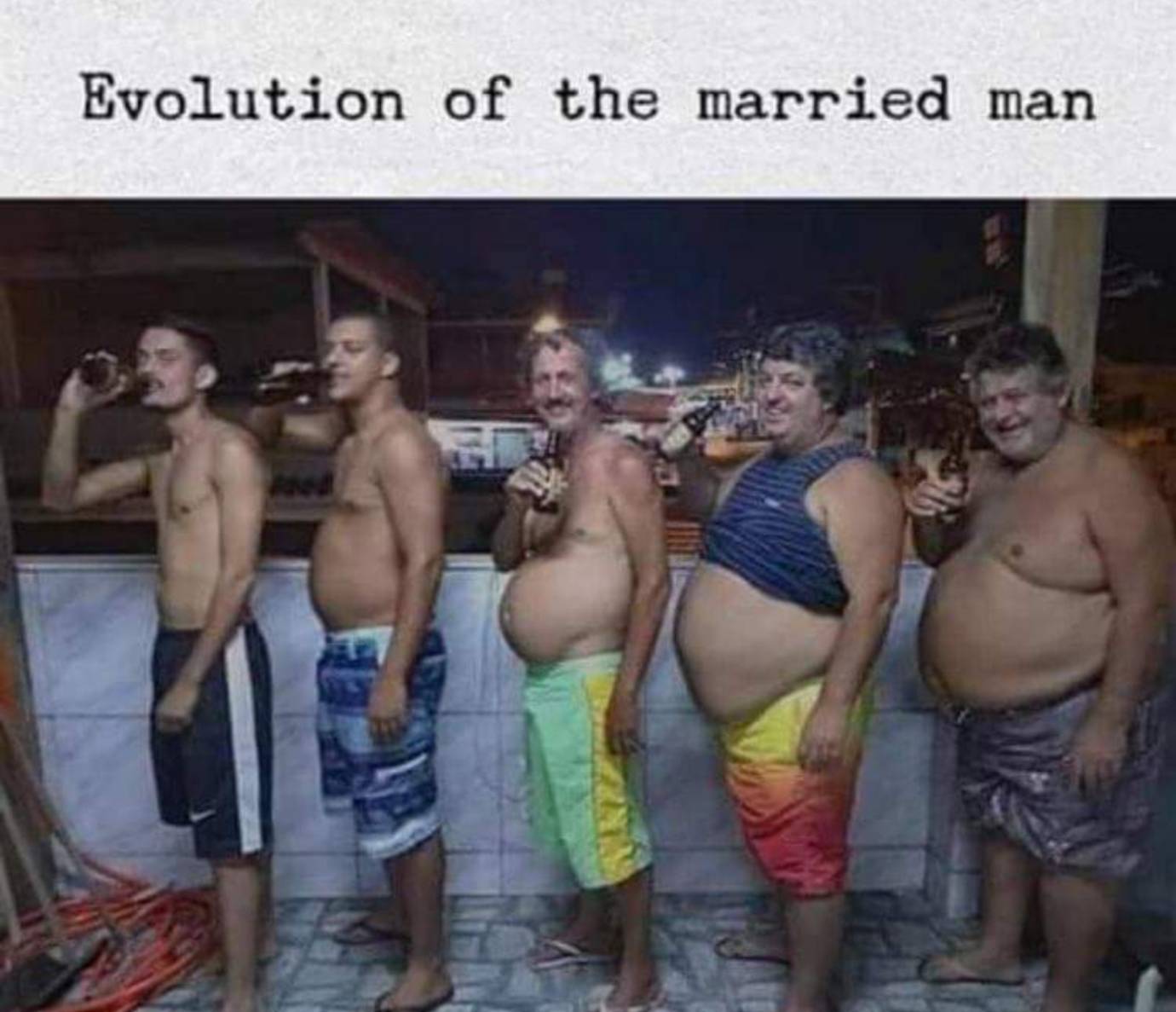 meme drunk people - Evolution of the married man