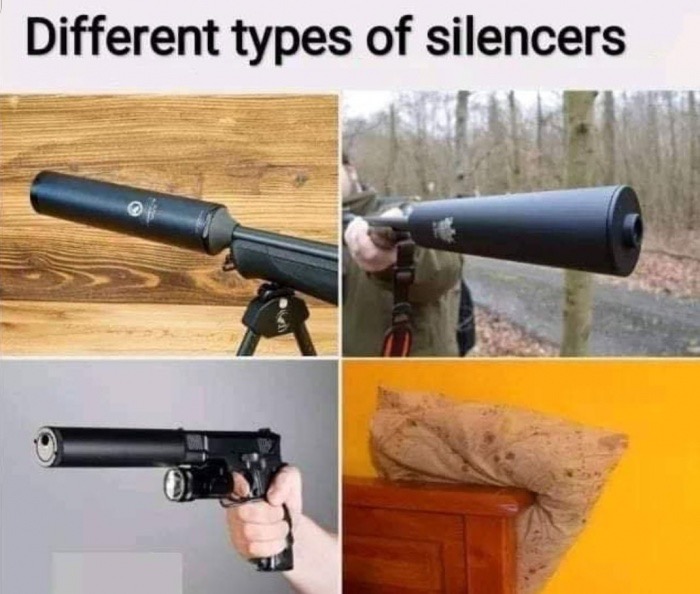 bed silencer meme - Different types of silencers