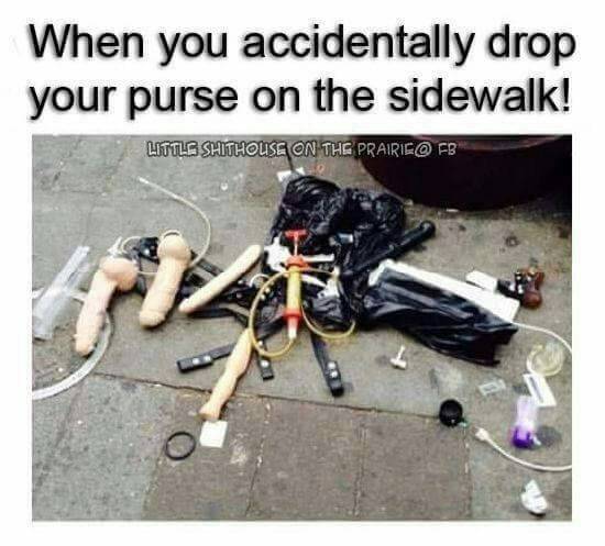 lesbian quotes - When you accidentally drop your purse on the sidewalk! Littls Shithouse On The Prairieo Fb