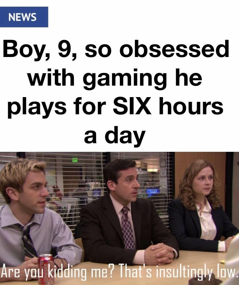 ryan the office season 5 - News Boy, 9, so obsessed with gaming he plays for Six hours a day Are you kidding me? That's insultingly low.