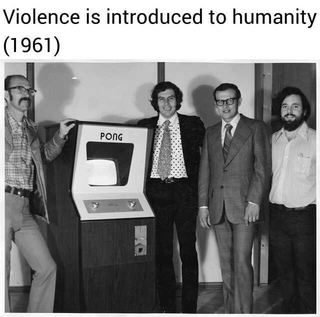 violence introduced to humanity 1961 - Violence is introduced to humanity 1961 Pong