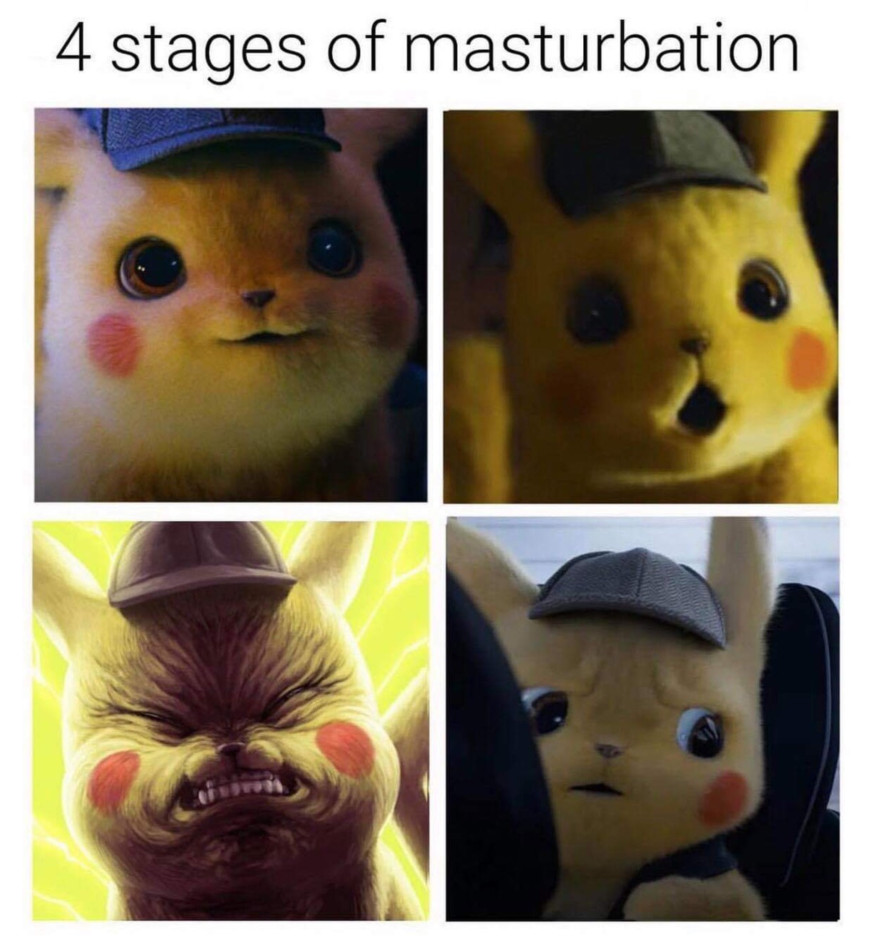 stages of masturbation meme - 4 stages of masturbation