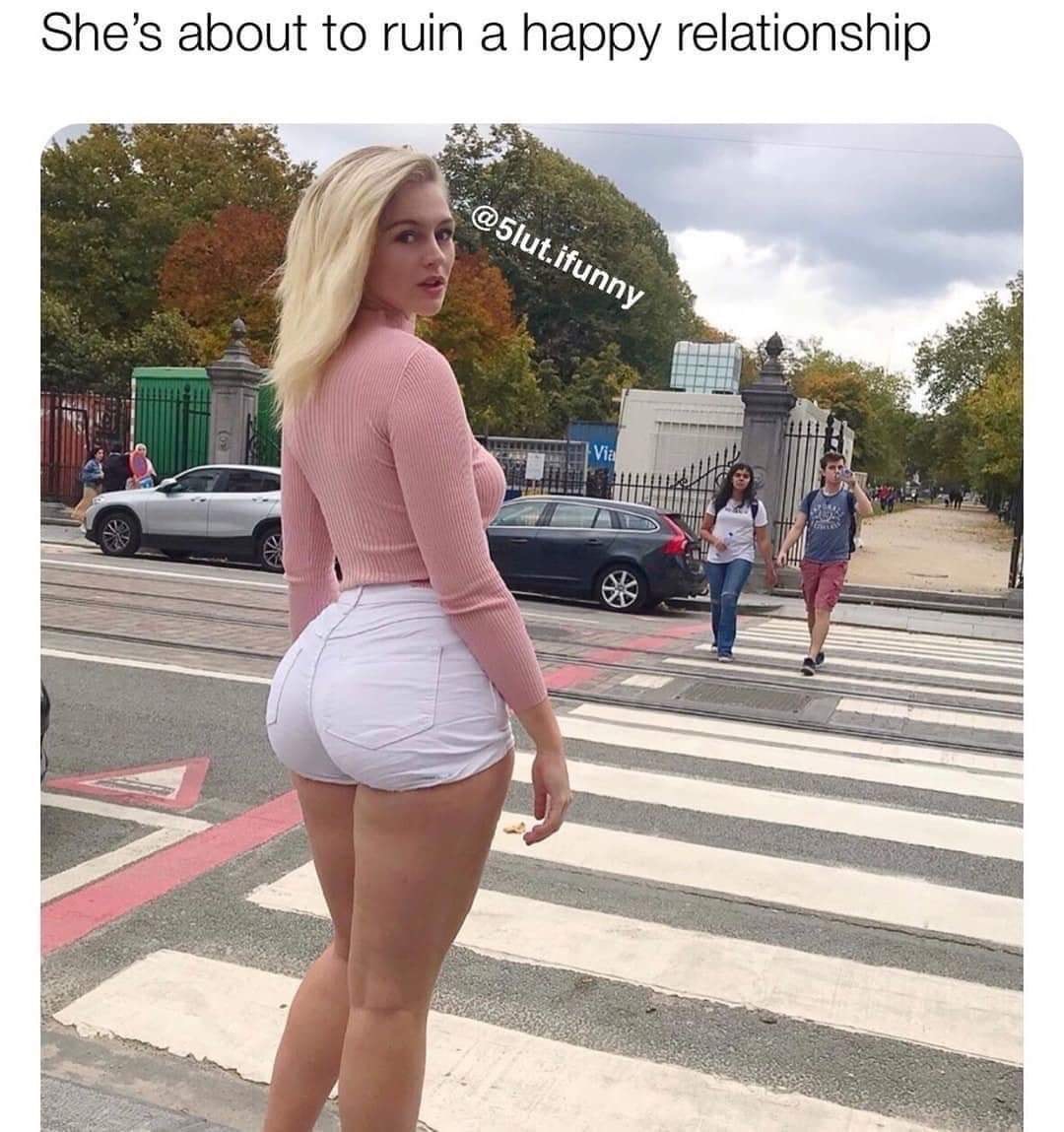humpday meme - shoulder - She's about to ruin a happy relationship .ifunny