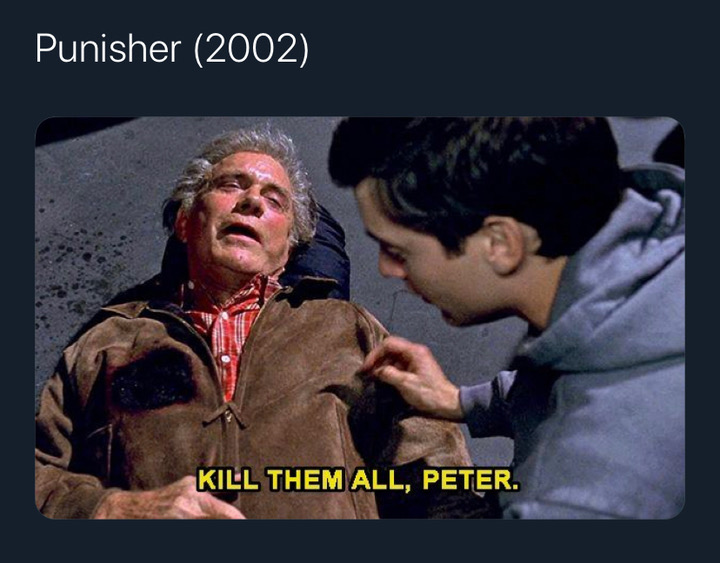 zack snyder spider man - Punisher 2002 Kill Them All, Peter.