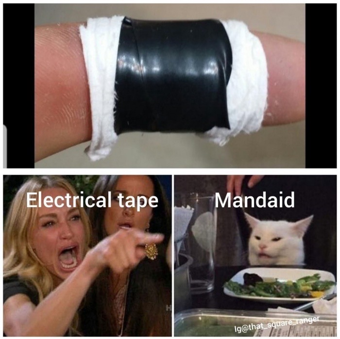 woman yelling at cat meme video games - Electrical tape Mandaid Ig