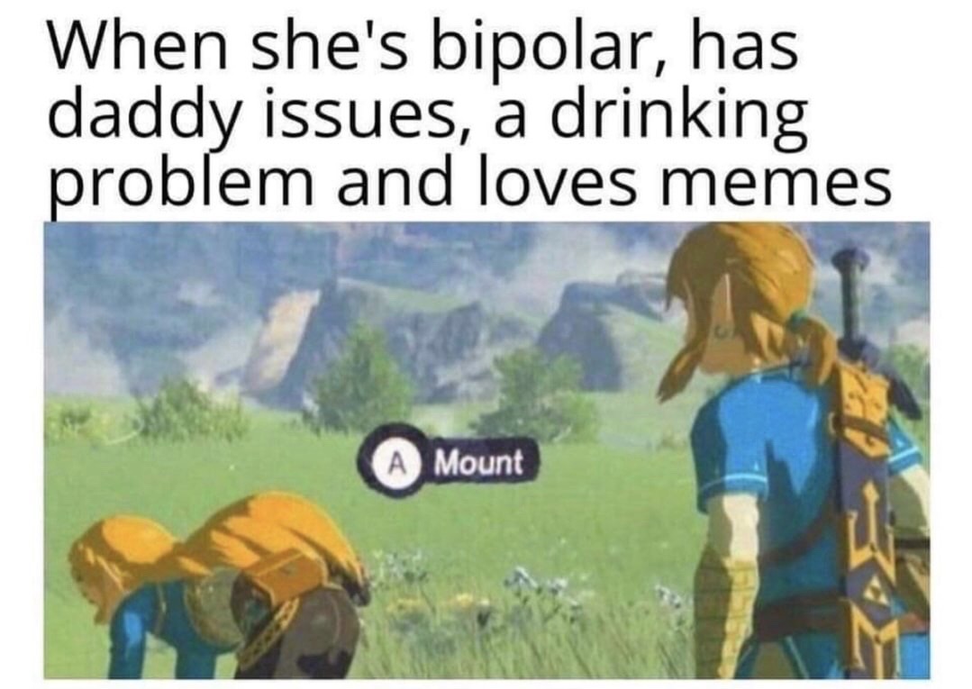 she's bipolar has daddy issues - When she's bipolar, has daddy issues, a drinking problem and loves memes A Mount