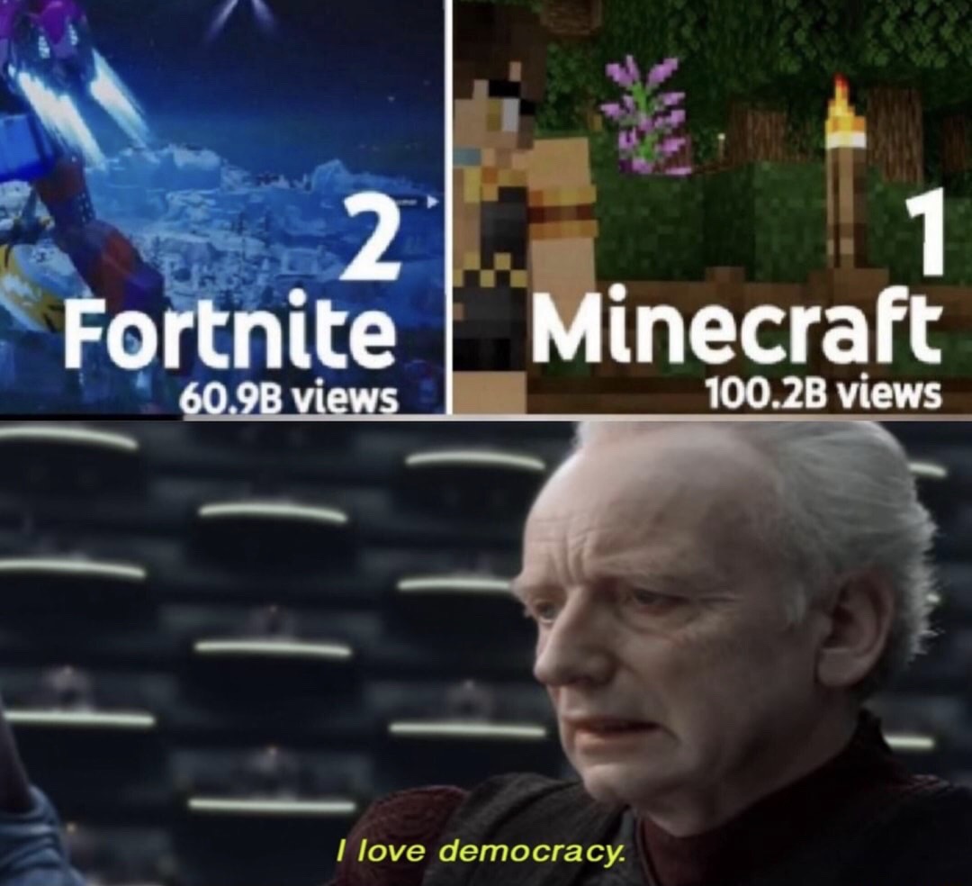 love democracy meme - Fortnite Minecraft 60.9B views 100.2B views I love democracy.