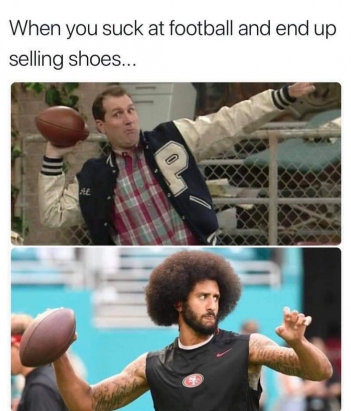 colin kaepernick team - When you suck at football and end up selling shoes...