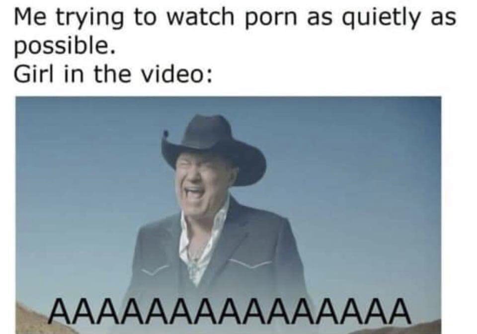 moaning meme - Me trying to watch porn as quietly as possible. Girl in the video