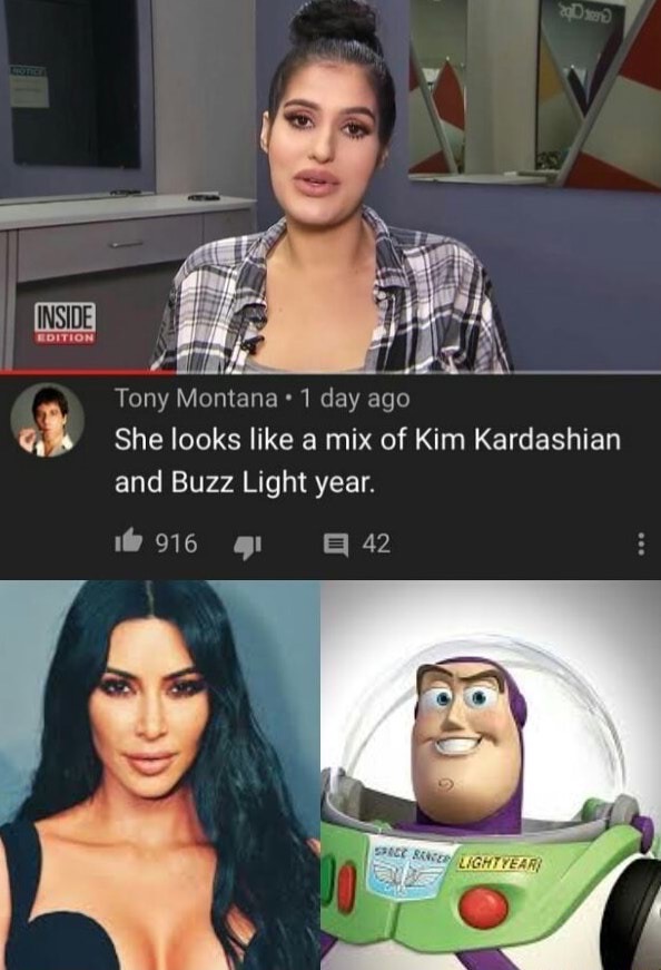 kim kardashian and buzz lightyear - Inside Edition Tony Montana 1 day ago She looks a mix of Kim Kardashian and Buzz Light year. 16 916 41 42 Sit Baiser Lightyear al