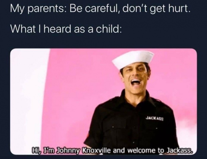 welcome to jackass gif - My parents Be careful, don't get hurt. What I heard as a child Jackass Hi, I'm Johnny Knoxville and welcome to Jackass.
