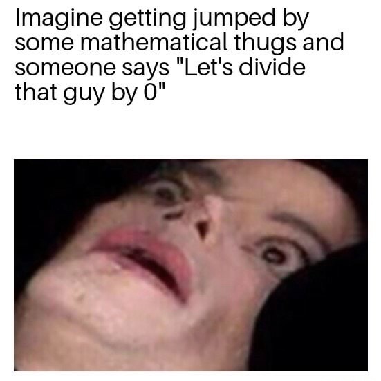 minecraft meme - Imagine getting jumped by some mathematical thugs and someone says "Let's divide that guy by "
