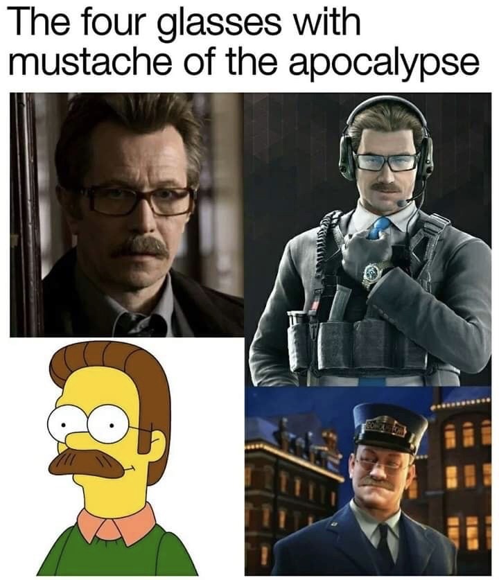 glasses - The four glasses with mustache of the apocalypse