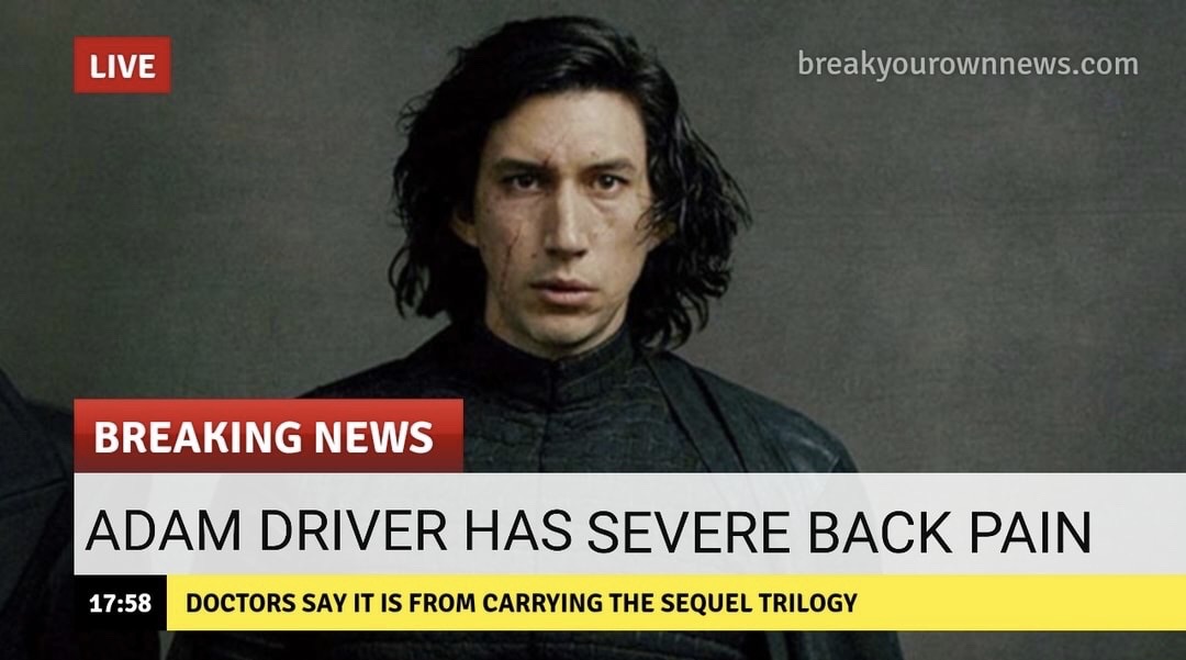 severus snape fancast - Live breakyourownnews.com Breaking News Adam Driver Has Severe Back Pain Doctors Say It Is From Carrying The Sequel Trilogy