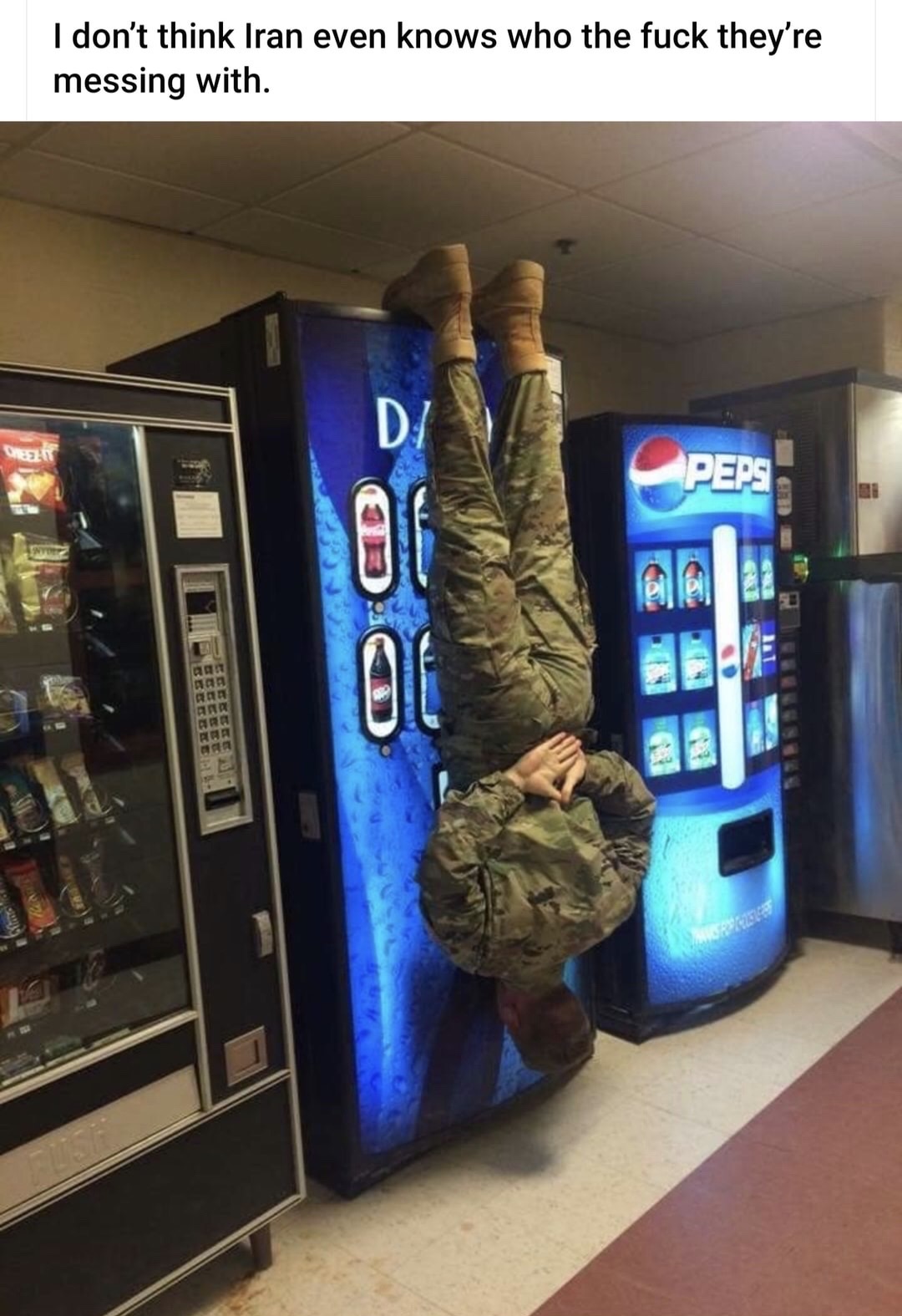 vending machine - I don't think Iran even knows who the fuck they're messing with Dr Peps Seeeee 55ESEBS