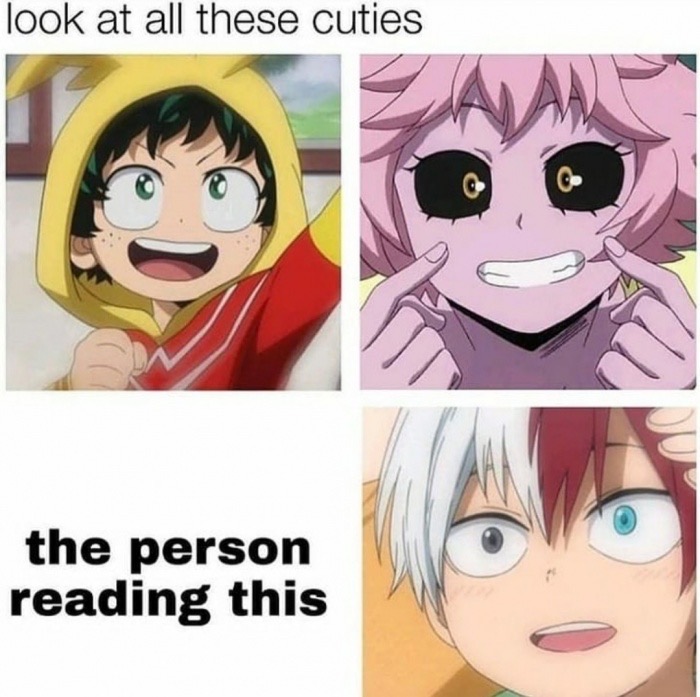 my hero academia kirishima memes - look at all these cuties the person reading this