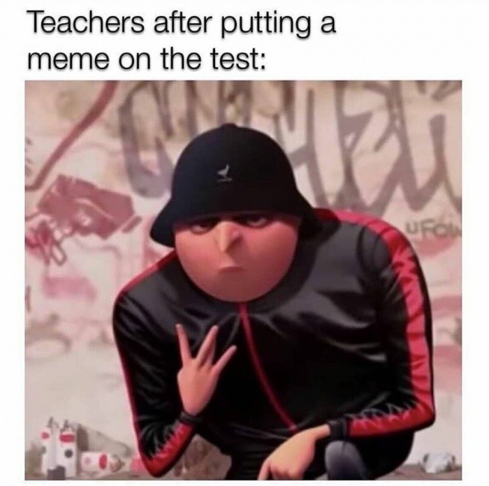 memes gru - Teachers after putting a meme on the test